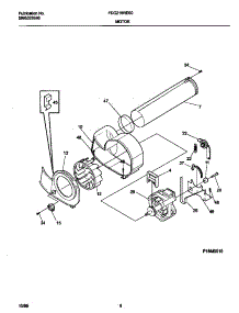 05 - P16m0019 Motor,Blower parts for Frigidaire Dryer FDG216RES0 from AppliancePartsPros.com
