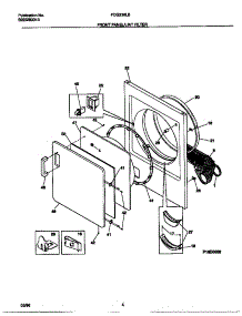 03 - Front Panel / Lint Filter parts for Frigidaire Dryer FDG336LBS2 from AppliancePartsPros.com