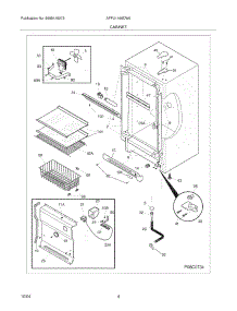 05 - Cabinet parts for Frigidaire Freezer AFFU1466DW0 from AppliancePartsPros.com