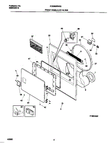 03 - P16d0020 Frnt Pnl,Door parts for Frigidaire Dryer FDE855RHS0 from AppliancePartsPros.com