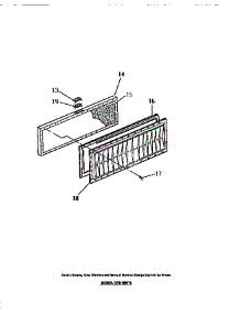 03 - Cabinet Lid parts for Frigidaire Freezer CFS16MW3 from AppliancePartsPros.com