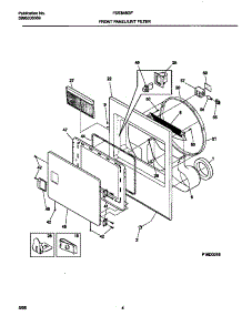 03 - Front Panel / Lint Filter parts for Frigidaire Dryer FDE848GFS0 from AppliancePartsPros.com
