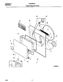 03 - P16d0021 Frnt Pnl,Door parts for Frigidaire Dryer FDG336RET2 from AppliancePartsPros.com