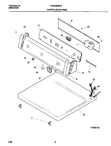 04 - P16c0103 Control Panel parts for Frigidaire Dryer FDG336RET2 from AppliancePartsPros.com