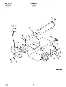 05 - P16m0019 Motor,Blower parts for Frigidaire Dryer FDG336RET2 from AppliancePartsPros.com