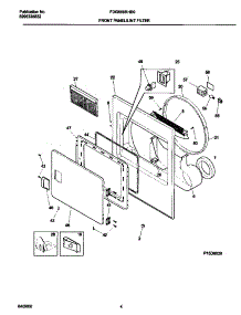 03 - P16d0020 Frnt Pnl,Door parts for Frigidaire Dryer FDG855RHS0 from AppliancePartsPros.com