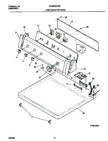 04 - P16c0054 Control Panel parts for Frigidaire Dryer FDG855RHS0 from AppliancePartsPros.com