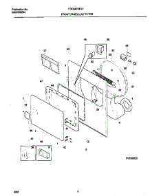 03 - P16d0020 Frnt Pnl,Door parts for Frigidaire Dryer FDE647RFS1 from AppliancePartsPros.com