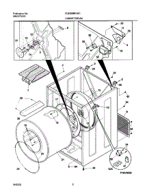 03 - Dry Cab,Heater parts for Frigidaire Dryer FDES69RHW1 from AppliancePartsPros.com
