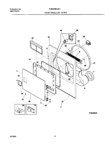 05 - Frnt Pnl,Door parts for Frigidaire Dryer FDES69RHW1 from AppliancePartsPros.com