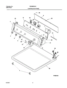 07 - Control Panel parts for Frigidaire Dryer FDES69RHW1 from AppliancePartsPros.com