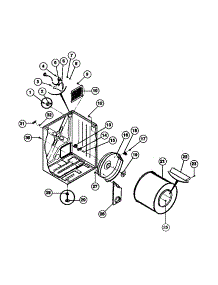 02 - Cabinet, Drum, Heat Duct, Heater parts for Frigidaire Dryer FDG436RBT1 from AppliancePartsPros.com