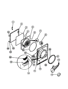 03 - Door Panel, Lint Filter, Front Pane parts for Frigidaire Dryer FDG436RBT1 from AppliancePartsPros.com