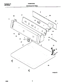 04 - P16c0075 Control Panel parts for Frigidaire Dryer FDG8970EW2 from AppliancePartsPros.com