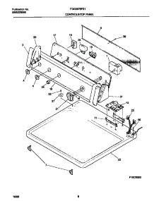 04 - P16c0093 Control Panel parts for Frigidaire Dryer FDG8976FS1 from AppliancePartsPros.com