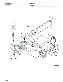 05 - P16m0019 Motor,Blower parts for Frigidaire Dryer FDG8976FS1 from AppliancePartsPros.com