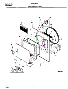 03 - P16d0019 Frnt Pnl,Door parts for Frigidaire Dryer FDGB34RGS0 from AppliancePartsPros.com