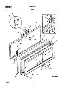 02 - Door parts for Frigidaire Freezer FFC13D9EW2 from AppliancePartsPros.com