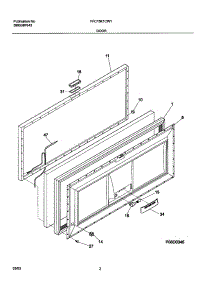 03 - Door parts for Frigidaire Freezer FFC15K1CW1 from AppliancePartsPros.com