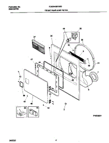 03 - P16d0021 Frnt Pnl,Door parts for Frigidaire Dryer FDGR436RHS0 from AppliancePartsPros.com
