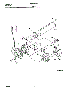 05 - P16m0019 Motor,Blower parts for Frigidaire Dryer FDGR436RHS0 from AppliancePartsPros.com