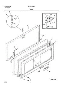 03 - Door parts for Frigidaire Freezer FFC18C8CW0 from AppliancePartsPros.com