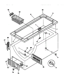 03 - Cabinet / Control / Shelves parts for Frigidaire Freezer FFC23M7CW2 from AppliancePartsPros.com