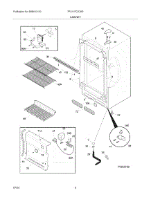 05 - Cabinet parts for Frigidaire Freezer FFU11FC2CW2 from AppliancePartsPros.com
