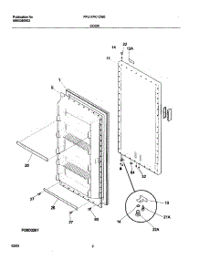 03 - Door parts for Frigidaire Freezer FFU11FK1CW0 from AppliancePartsPros.com