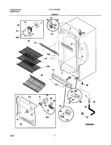 05 - Cabinet parts for Frigidaire Freezer FFU11FC4BW0 from AppliancePartsPros.com