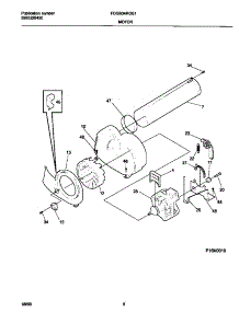 05 - P16m0019 Motor,Blower parts for Frigidaire Dryer FDGB34RGS1 from AppliancePartsPros.com