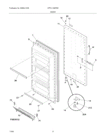 03 - Door parts for Frigidaire Freezer AFFU1466DW2 from AppliancePartsPros.com