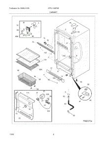05 - Cabinet parts for Frigidaire Freezer AFFU1466DW2 from AppliancePartsPros.com