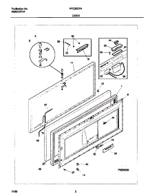 02 - Door parts for Frigidaire Freezer FFC20D7HW1 from AppliancePartsPros.com