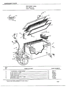 Chest Freezer parts for Frigidaire Freezer 88157-7A from AppliancePartsPros.com