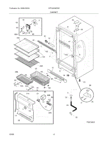 05 - Cabinet parts for Frigidaire Freezer AFFU2066DW2 from AppliancePartsPros.com
