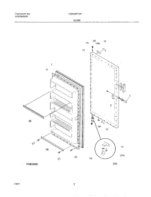 03 - Door parts for Frigidaire Freezer F82U20F3W2 from AppliancePartsPros.com