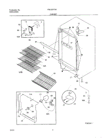 05 - Cabinet parts for Frigidaire Freezer F82U20F3W2 from AppliancePartsPros.com