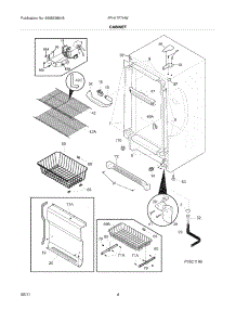 05 - Cabinet parts for Frigidaire Freezer FFH17F7HWG from AppliancePartsPros.com