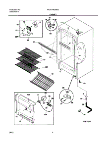 05 - Cabinet parts for Frigidaire Freezer FFU11FK2AW3 from AppliancePartsPros.com