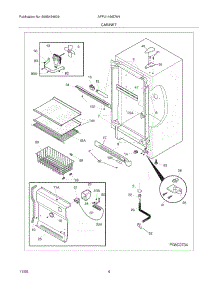 05 - Cabinet parts for Frigidaire Freezer AFFU1466DW4 from AppliancePartsPros.com