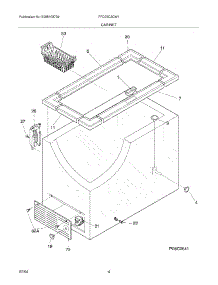 05 - Cabinet parts for Frigidaire Freezer FFC05C3CW1 from AppliancePartsPros.com