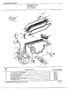 Chest Freezer parts for Frigidaire Freezer 89967-7A from AppliancePartsPros.com