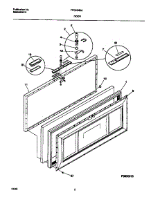 02 - Door parts for Frigidaire Freezer FFC05M3AW2 from AppliancePartsPros.com
