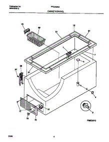 03 - Cabinet / Control parts for Frigidaire Freezer FFC05M3AW2 from AppliancePartsPros.com