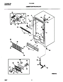 03 - Cabinet / Control / Shelves parts for Frigidaire Freezer FFU12D9EW2 from AppliancePartsPros.com