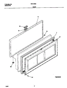 02 - Door parts for Frigidaire Freezer F81C13M3W0 from AppliancePartsPros.com