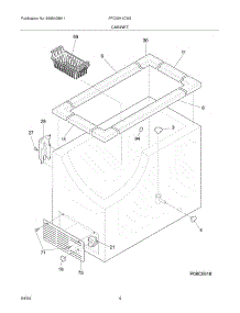 05 - Cabinet parts for Frigidaire Freezer FFC05K1CW2 from AppliancePartsPros.com