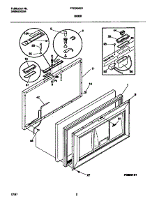 02 - Door parts for Frigidaire Freezer FFC05M5CW3 from AppliancePartsPros.com