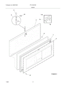 03 - Door parts for Frigidaire Freezer FFC15K3CW2 from AppliancePartsPros.com
